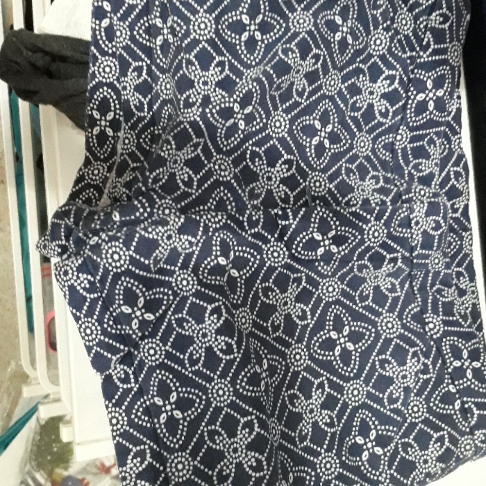 Blue and white shorts